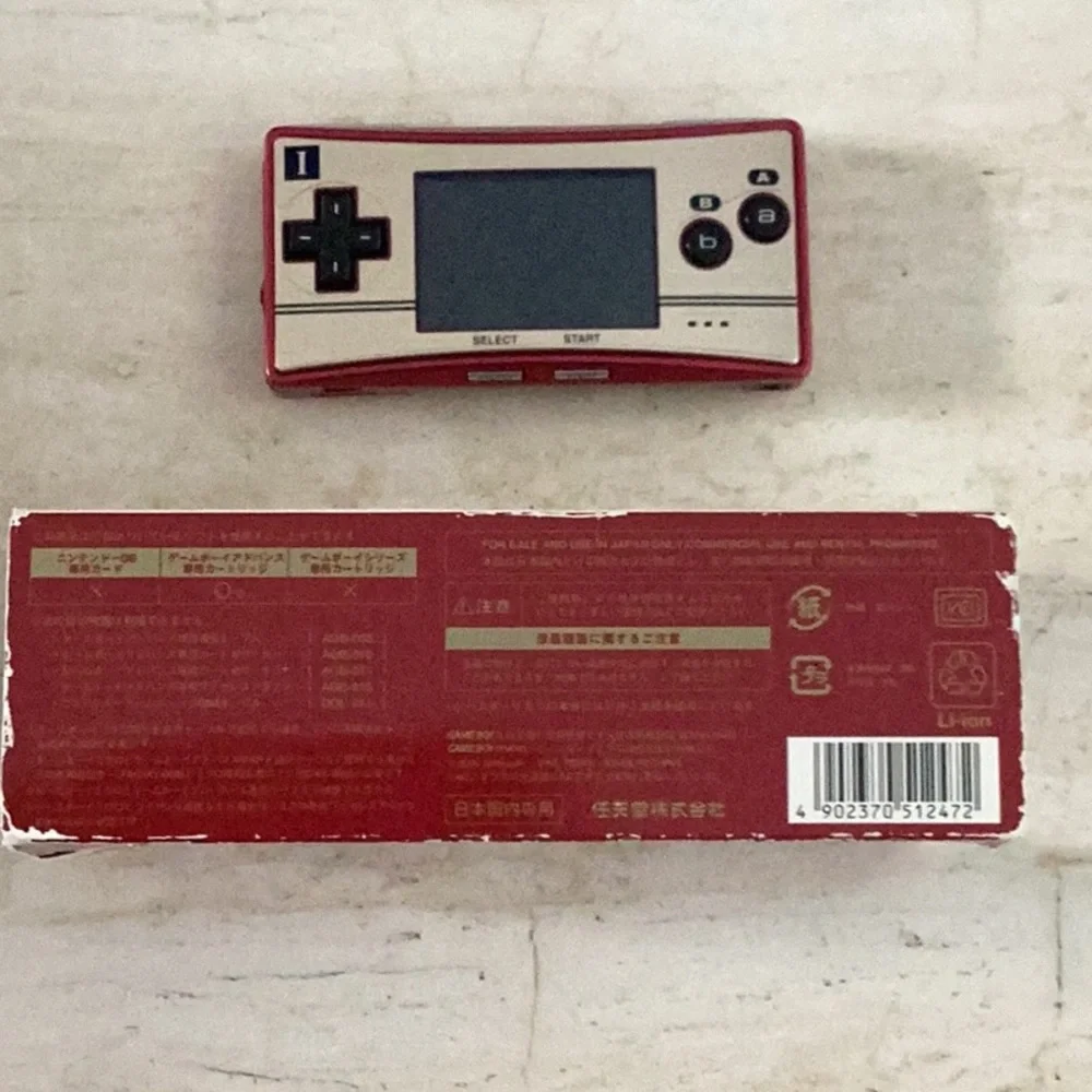 Mario 20th Anniversary Edition Nintendo Game Boy Micro Console Gameboy Gold Red